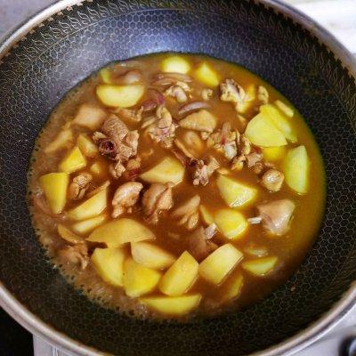 烧咖喱鸡加土豆的做法（咖喱土豆烧鸡的正宗做法）(10)