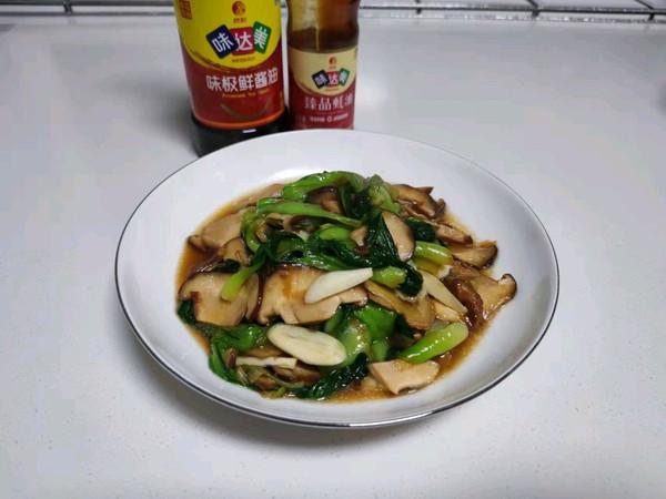 油菜香菇怎么炒好吃又简单易学（最简单的香菇油菜的做法）(1)