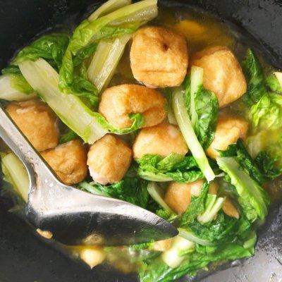 豆腐泡酿虾滑的做法（虾滑煎酿豆泡）(7)
